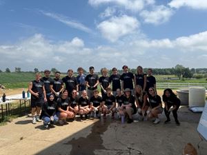 Interns preparing to weed and help grow a local garden in Madison, Wisconsin